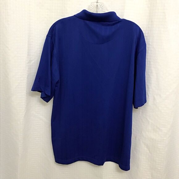 PGA Tour Mens Size Large Polo Golf Shirt Blue Short Sleeve Collared Stretch - Picture 5 of 5